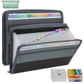 Accordion File Organizer with Zipper - 13-Pocket Waterproof Document Bag for Office & Home