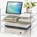 4-Tier Stackable Desk Organizer for Paper Files and Office Supplies