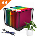 Mesh Metal Hanging File Organizer with Detachable Stackable Design - Medium