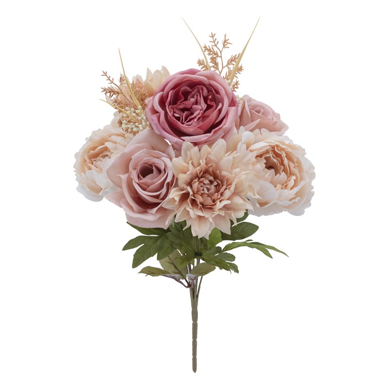 Artificial Rose & Peony Fall Bouquet - 18 Inch Indoor Floral Arrangement