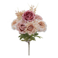 Artificial Rose & Peony Fall Bouquet - 18 Inch Indoor Floral Arrangement
