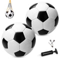 PlayZap Soccer Ball Size 3 4 5 with Pump - Single or 2 Pack, Official Size & Weight, Indoor Outdoor