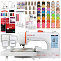 Computerized Embroidery Machine with Large 7.9x11 Inch Hoop and Deluxe Accessory Bundle