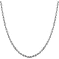 Sterling Silver Rope Chain Necklace 1.7mm Made in Italy - Multiple Lengths