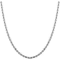 Sterling Silver Rope Chain Necklace 2.8mm Made in Italy — Multiple Lengths