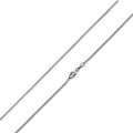 Unisex Sterling Silver Box Chain Necklace 24 Inch - Polished Finish