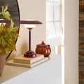 12-Inch Portable Red Ripple Lamp with Dimmable Touch Switch & USB-C