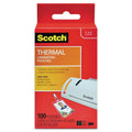 Scotch Laminating Pouches 2.4x4.2 Inch Clear 5 Mil Pack of 100