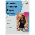 Inkjet Transfer Paper for Dark Fabrics - 11x17 Inch Sheets - Premium Quality