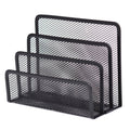 Desk Mail Organizer with 3 Metal Mesh Compartments - Office Desktop Storage