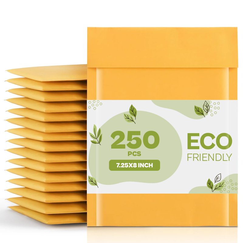 Kraft Bubble Mailers for Shipping - Self-Sealing Envelopes, Water-Resistant Protective Mailers