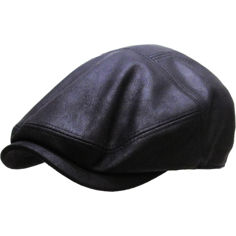 PU Leather Ivy Hat Flat Cap for Golf & Winter - Debonair Style