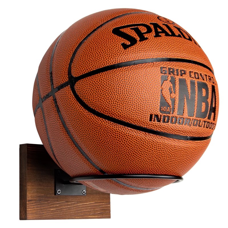 Wall Mount Ball Holder Rack for Basketball Soccer Volleyball Sports Display