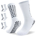 Men's Non-Slip Soccer Socks with Silicone Grip - Breathable Athletic Cushioned Sports Socks