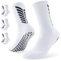 Men's Soccer Grip Socks with Silicone Non-Slip Cushioned Sole - Moisture Wicking, Athletic Fit