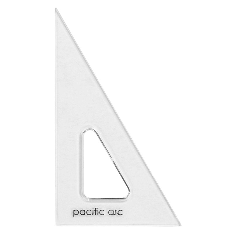 Clear Plastic Drafting Triangle for Technical Drawing and Architecture - 4 Inch, 30/60/90 and 45/90 Angles
