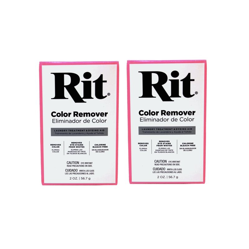 Color Remover Powder Laundry Treatment 2 Oz Pack of 2 - Fabric Dye & Stain Remover