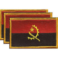 International Flag Patches Pack of 3 - Embroidered Iron-On or Sew-On Emblems for Jackets, Backpacks, and Uniforms