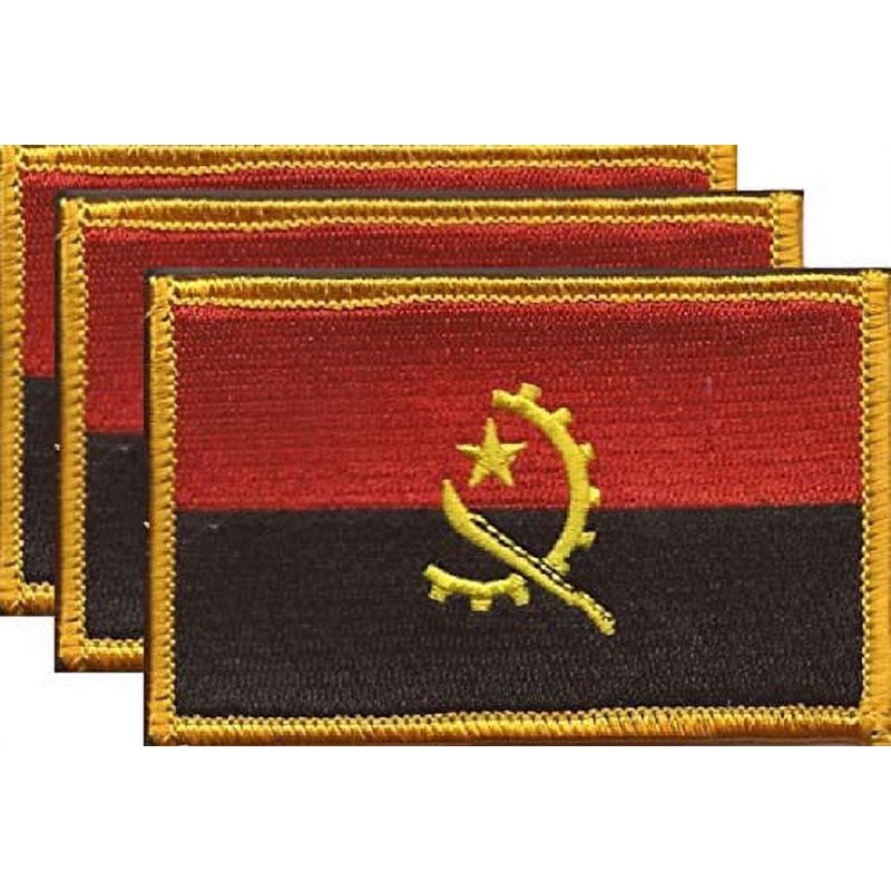 International Flag Patches Pack of 3 - Embroidered Iron-On or Sew-On Emblems for Jackets, Backpacks, and Uniforms