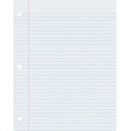 White Composition Paper 8.5 x 11 Inches 500 Sheets - 3-Hole Punched, College Ruled with Red Margin