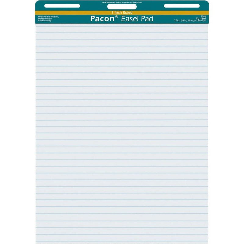 Classroom Easel Pad with 50 Sheets, 27 x 34 Inches, Ruled Paper, Portable & Recyclable