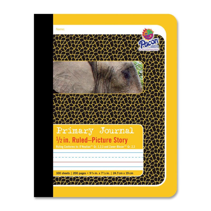 Primary Composition Notebook with Picture Story Space 200 Pages for Grades 1-3