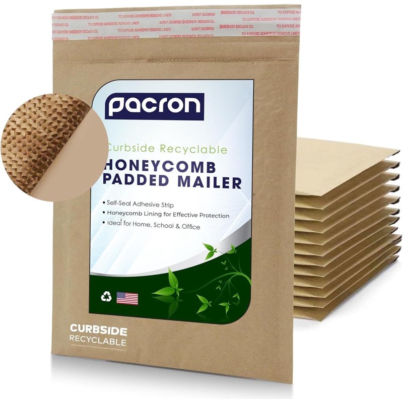 Recyclable Honeycomb Padded Mailers 6x10 Inch Bulk Shipping Envelopes