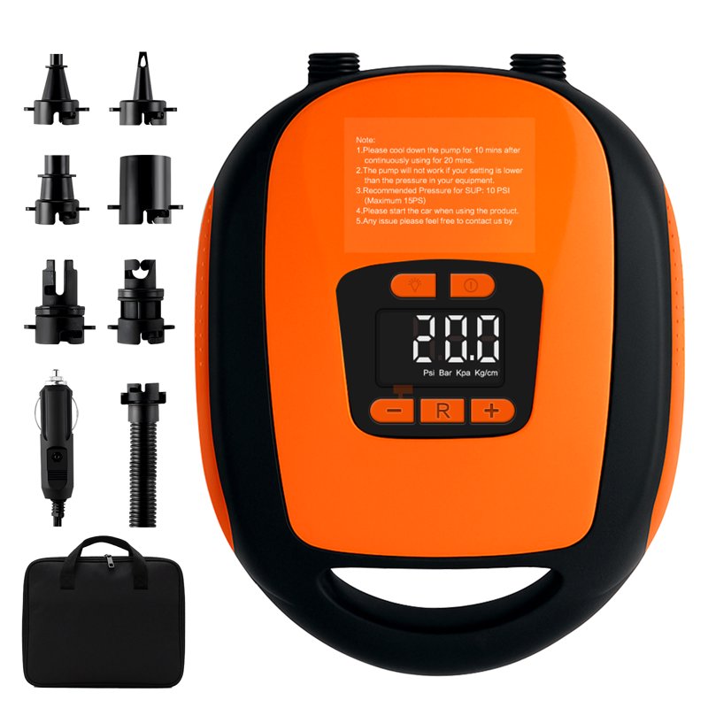 Electric SUP Pump for Paddleboards, Kayaks & Inflatables - 20 PSI with Auto-Off