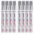 Permanent Paint Markers - Oil-Based Waterproof Fast-Dry Medium Tip Pens for Metal Wood Fabric Plastic Glass, 8 Pack
