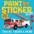Kids Sticker Painting Kit - Trucks, Trains & Vehicles - 10 Pictures