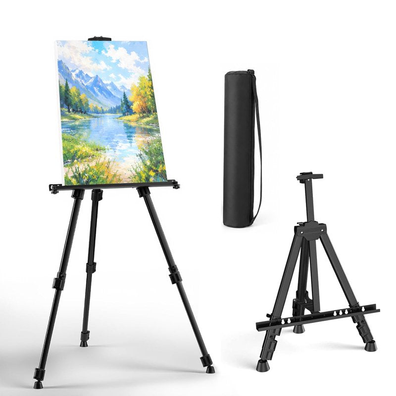 Adjustable Folding Metal Easel Stand for Paintings Signs & Displays