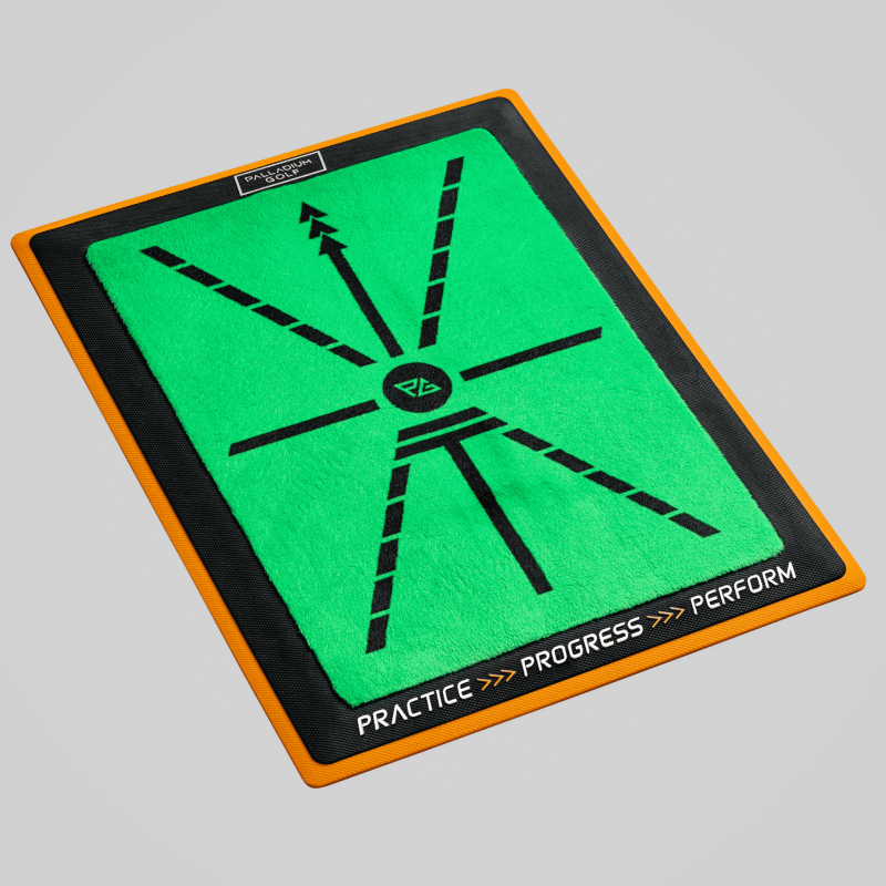 Golf Swing Path Trainer Pad – 17 x 13 in Velvet Surface, Non-Slip Base