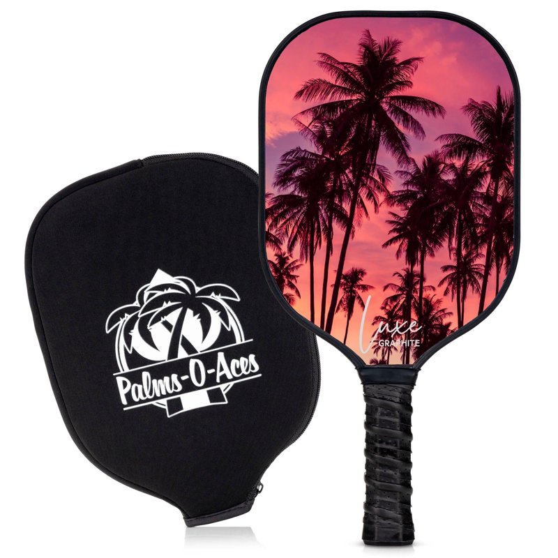 Sunset Palms Lightweight Graphite Pickleball Paddle - Palms-O-Aces