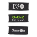 Palms-O-Aces Silicone Pickleball Grip Bands - 3 Pack, Black | 3A Variation