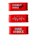 Palms-O-Aces Silicone Pickleball Grip Bands - 3-Pack, Red (Variation: Red 3C)