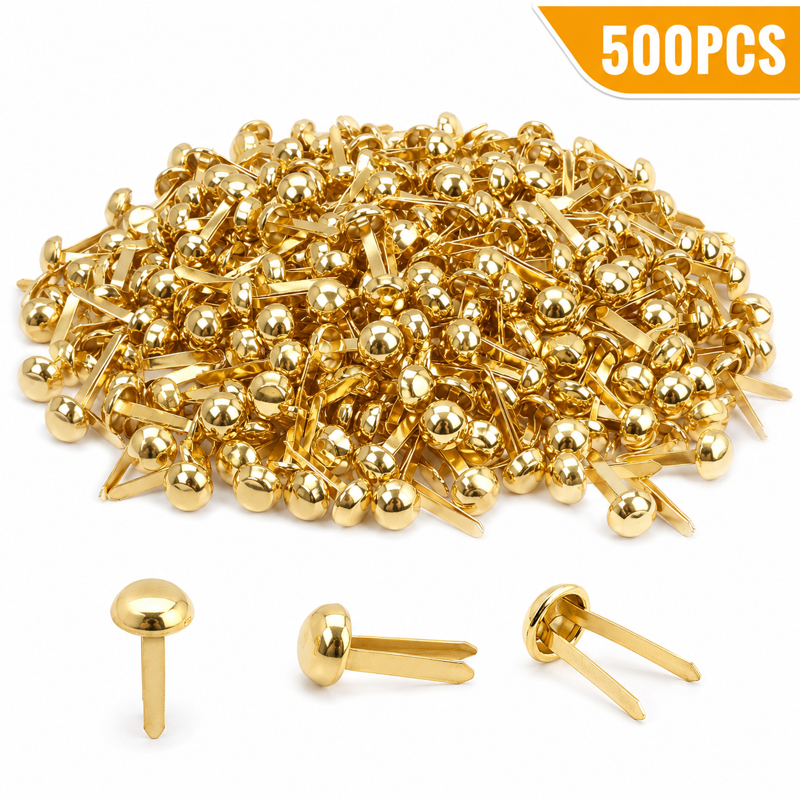 Metal Paper Fasteners for Crafts & Scrapbooking - 500 Pieces