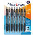 Gel Pens Set 8 Black 0.7mm Retractable Office Writing Supplies
