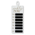 Farmhouse Wood Weekly Menu Planner Chalkboard Wall Decor for Kitchen & Dining