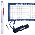 Semi-Permanent Volleyball Set with Telescopic Poles and Regulation Net - 39x32 ft