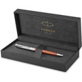 Ballpoint Pen with Orange Lacquer Barrel and Palladium Trim - Medium Point, Gift Box