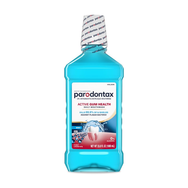 Gum Mouthwash for Bleeding Gums - Mint, 33.8 Fl Oz, Antibacterial Oral Rinse