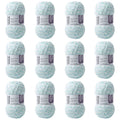 Medium Weight Chenille Yarn 12 Pack for Knitting Crochet & Crafts - Multi Colors
