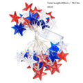 Patriotic LED String Lights for 4th of July Independence Day Outdoor Decor
