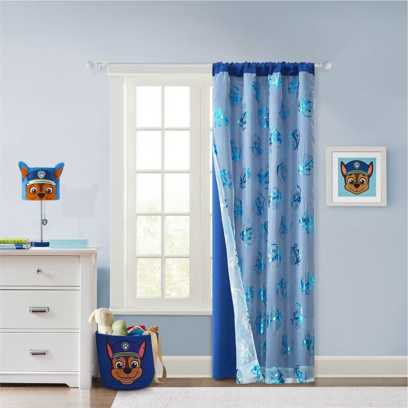 Kids Blackout Curtain Panel with Sheer Layer - Paw Patrol Character Options
