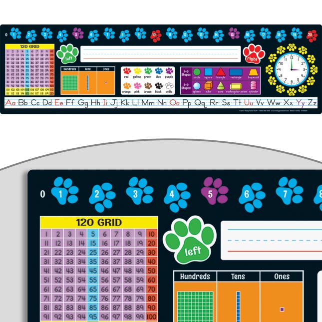 Self-Adhesive Desktop Helper Set of 24 - Classroom Organization & Learning Tools