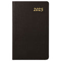 Black Weekly 2025 Pocket Planner - Durable Leather Look Cover