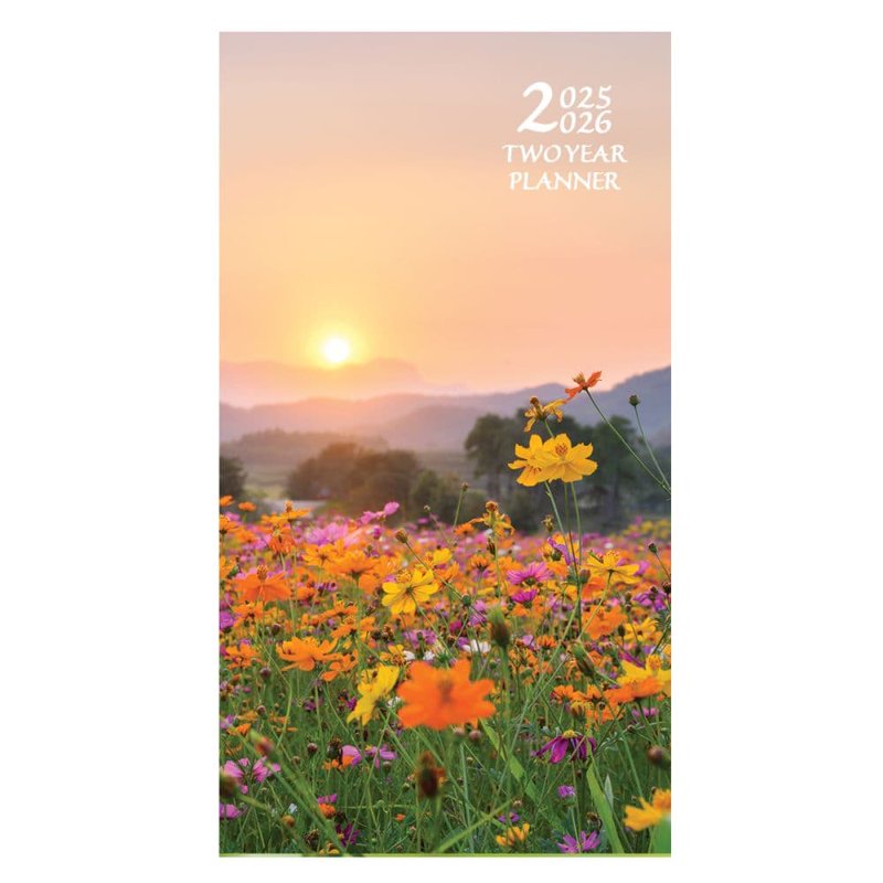 Wildflower 2-Year Pocket Planner 2024-2025 - Durable Laminated Cover