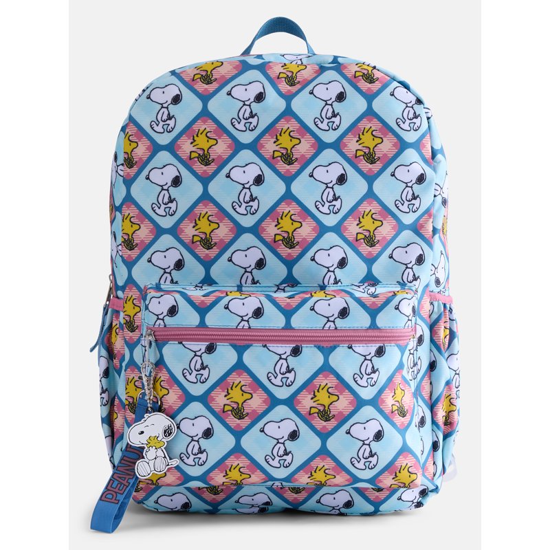 Kids' 17-Inch Peanuts Laptop Backpack with Snoopy & Woodstock - Blue