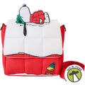 Peanuts Snoopy and Woodstock Snow Day Doghouse Crossbody Bag - Holiday Loungefly