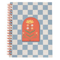 Floral Checkered Spiral Notebook - 8x10.5 College Ruled, Art & School